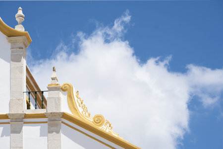 facade detail of the United Pentecostal Church in PortimÃ£o, algarve, portugal