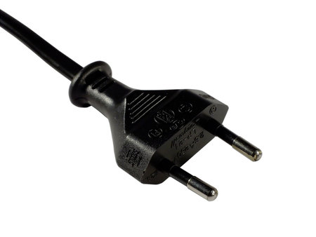 electric plug (european version) isolated on white