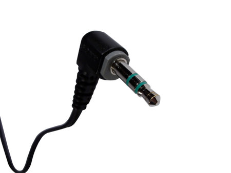 black stereo plug isolated on white