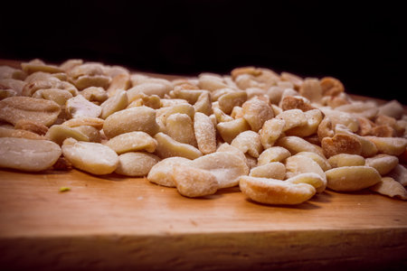 Photography of salted peanut in high resolutionの写真素材