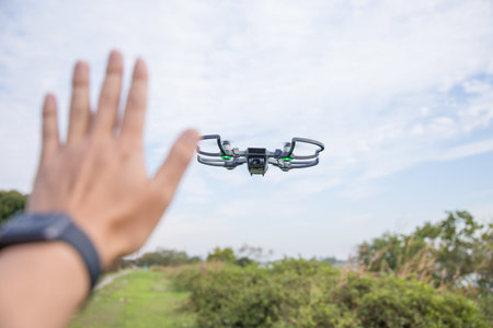 High performance small drone operated by hand