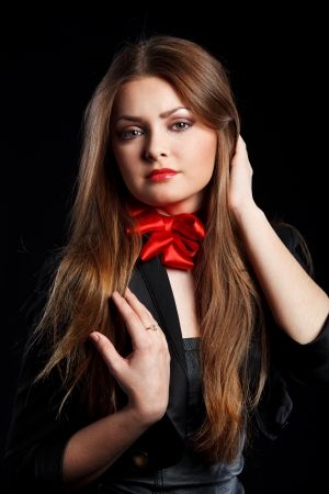 Glamour young woman portraitの写真素材