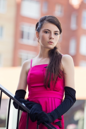 Beautiful girl outdoorsの写真素材