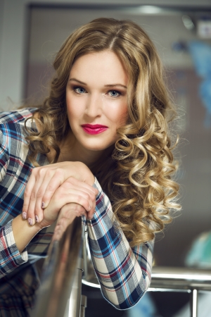 Beautiful woman with elegant hairstyle. Fashion photoの写真素材