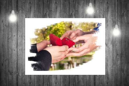 The picture painted paints on a wooden surfaceの写真素材