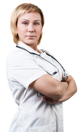 Smiling medical woman doctor.の写真素材