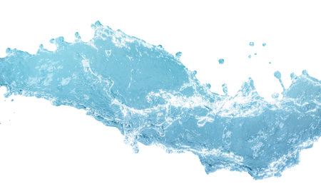 Blue water splash.