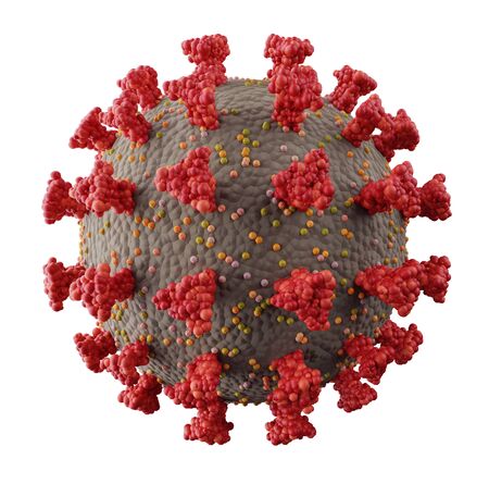 Coronavirus cell of covid-19. 3d rendering.の写真素材