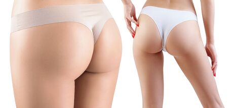 Collage of perfect female buttocks from different view.の写真素材