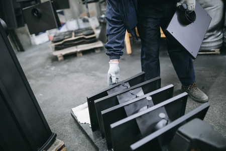 Factory for production heavy pellet stoves and boilers.の写真素材