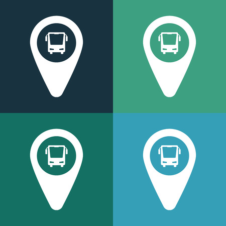 Bus parking iconのイラスト素材