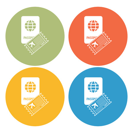 Travel documents iconのイラスト素材
