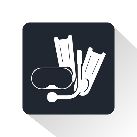 Flippers and mask for diving iconのイラスト素材