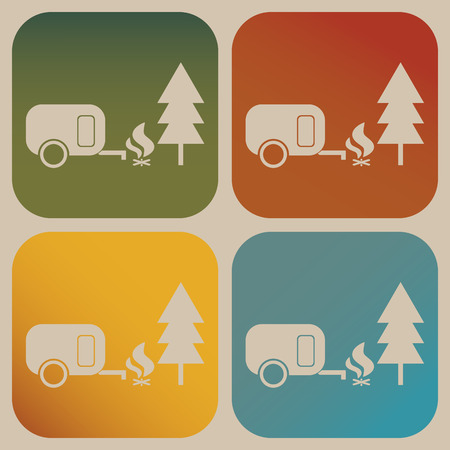 Holiday camp iconのイラスト素材