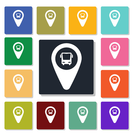 Bus parking iconのイラスト素材