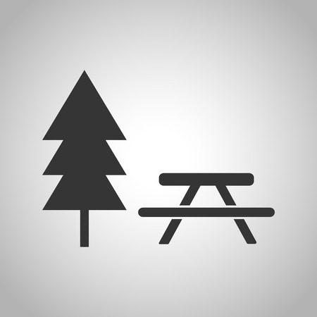 Picnic table iconのイラスト素材