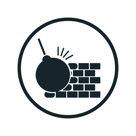 The dismantling of the wall iconのイラスト素材
