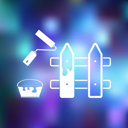 Painting walls iconのイラスト素材