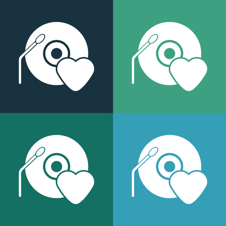 Vinyl record iconのイラスト素材