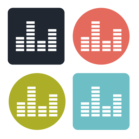 Music cardiogram iconのイラスト素材