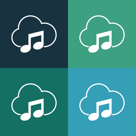 Music cloud iconのイラスト素材