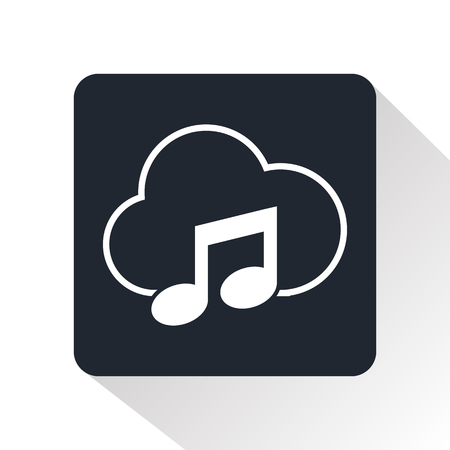 Music cloud iconのイラスト素材