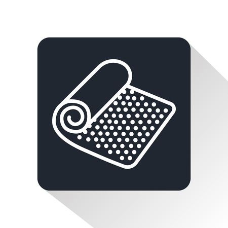 yoga mat iconのイラスト素材