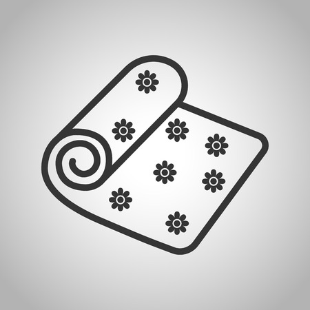 yoga mat iconのイラスト素材