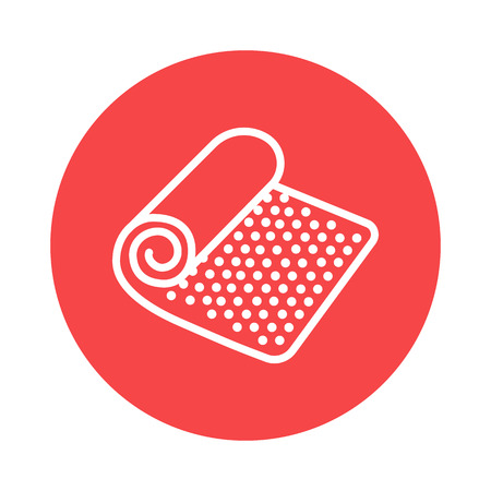 yoga mat iconのイラスト素材