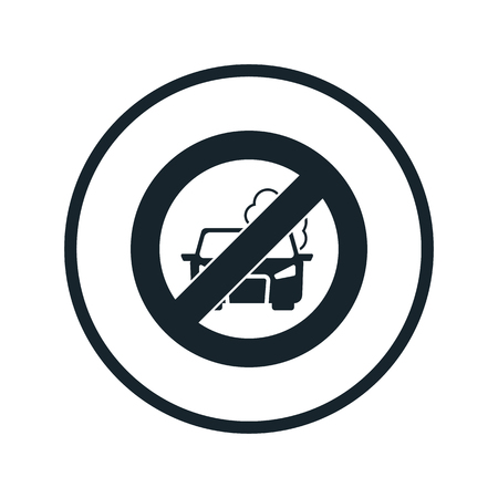 prohibitio pollute the air iconのイラスト素材