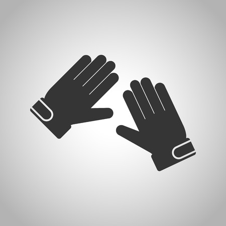 goalkeeper gloves iconのイラスト素材