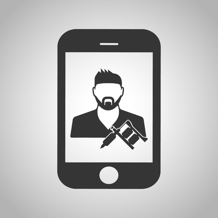 tattooist iconのイラスト素材