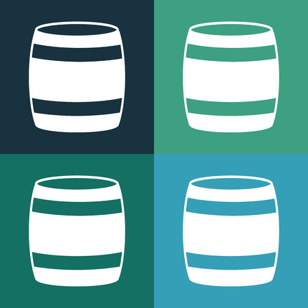 wooden barrel iconのイラスト素材