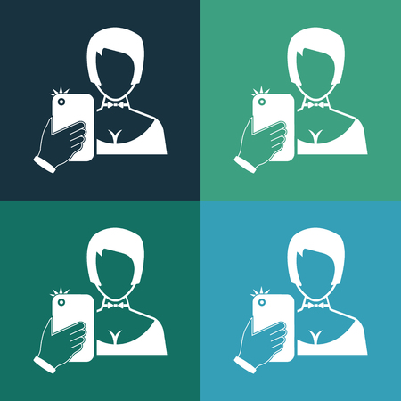Selfie iconのイラスト素材