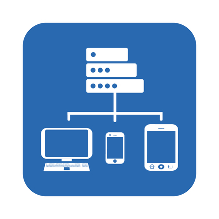 computer telephony server iconのイラスト素材