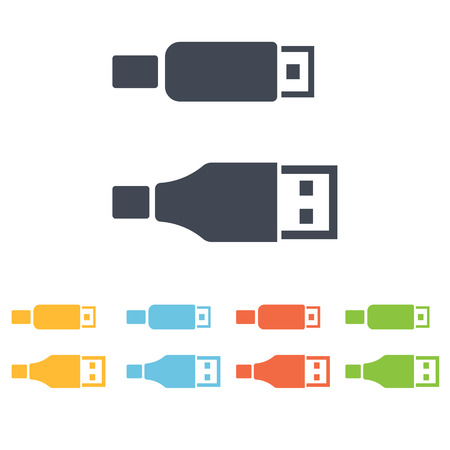 usb wire iconのイラスト素材