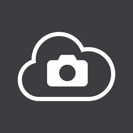 cloud photo iconのイラスト素材