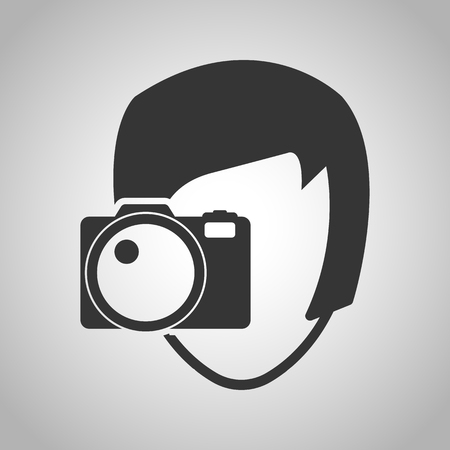 photographer woman iconのイラスト素材