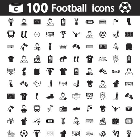 football icon setのイラスト素材