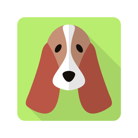 dog flat iconのイラスト素材
