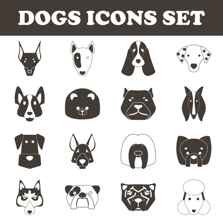 dog icon setのイラスト素材