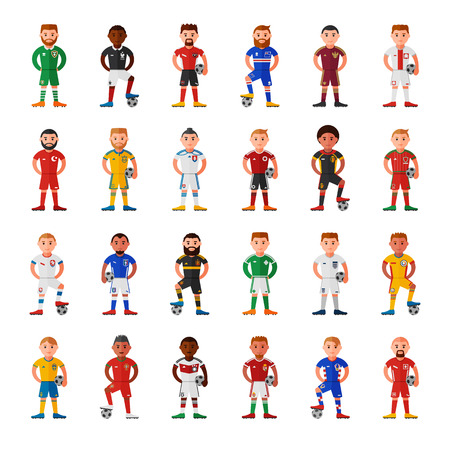 football teams flat iconのイラスト素材