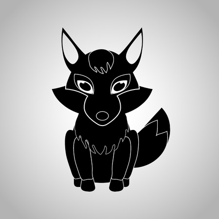 fox iconのイラスト素材