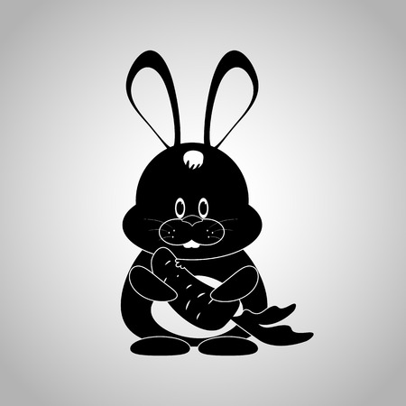rabbit iconのイラスト素材
