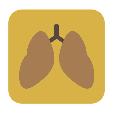 lungs flat iconのイラスト素材