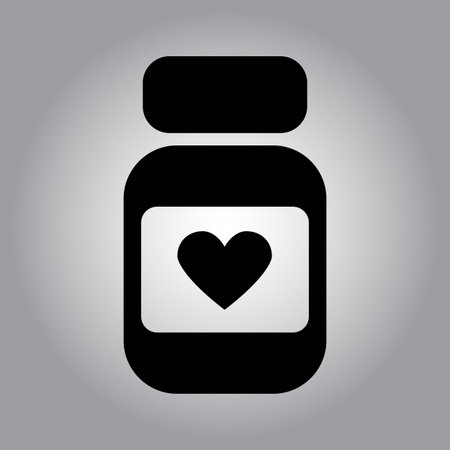 bottle of vitamins iconのイラスト素材