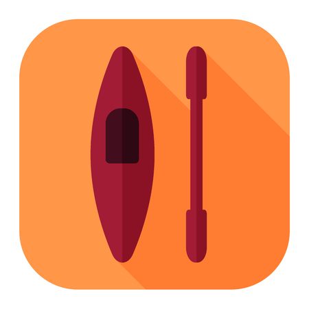 kayak flat iconのイラスト素材