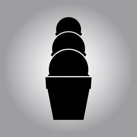 ice cream cup iconのイラスト素材