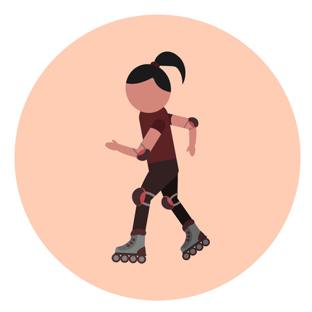 rollers flat iconのイラスト素材