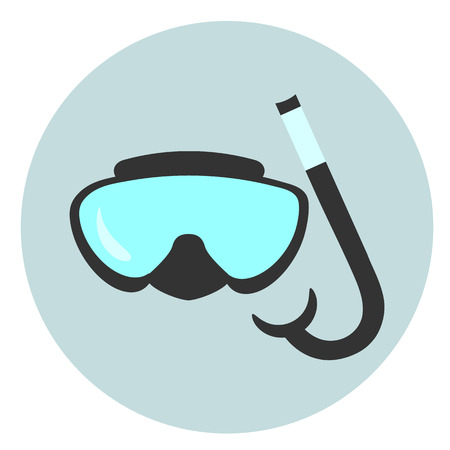 diving equipment flat iconのイラスト素材